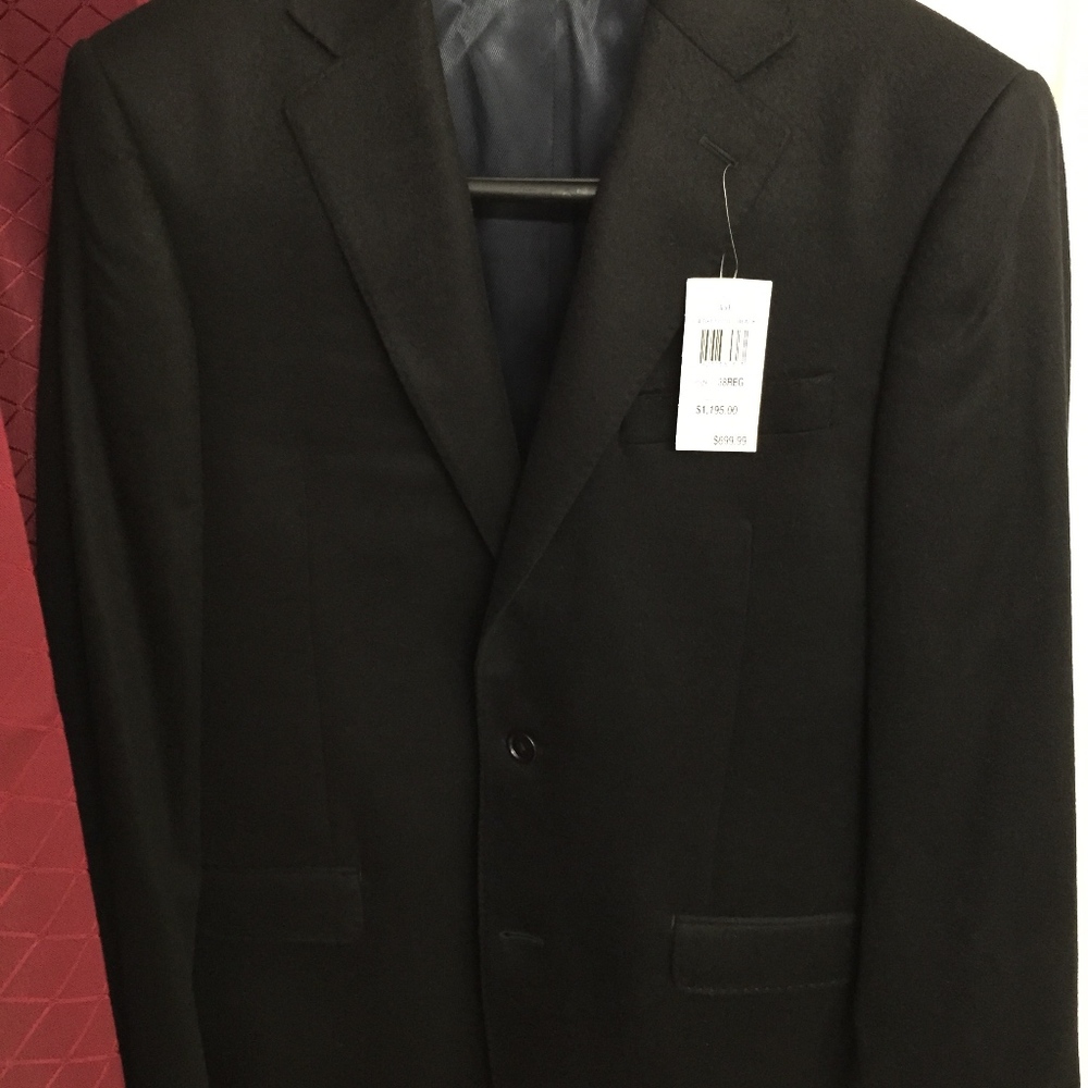 Black Saks Fifth Avenue Cashmere Blazer 38R NWT